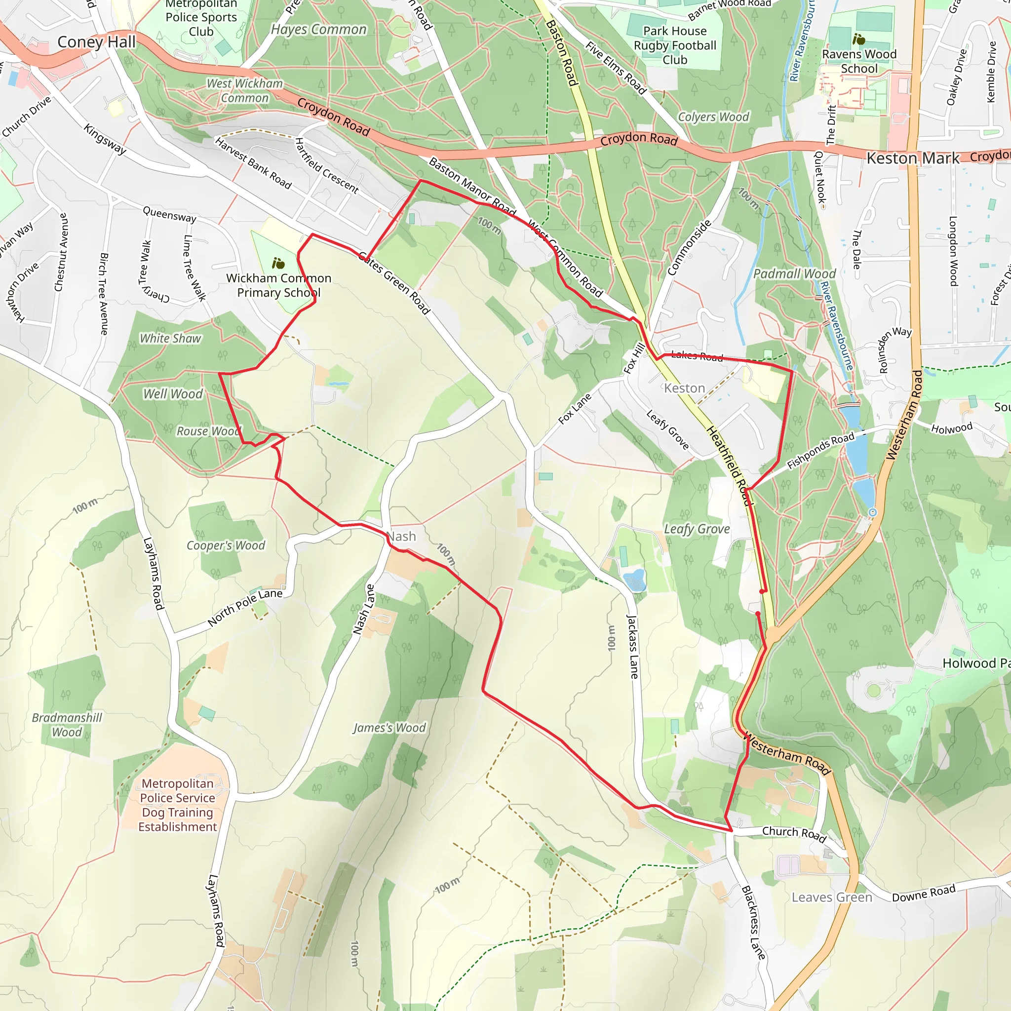 Nash Loop from Bromley mobile static map