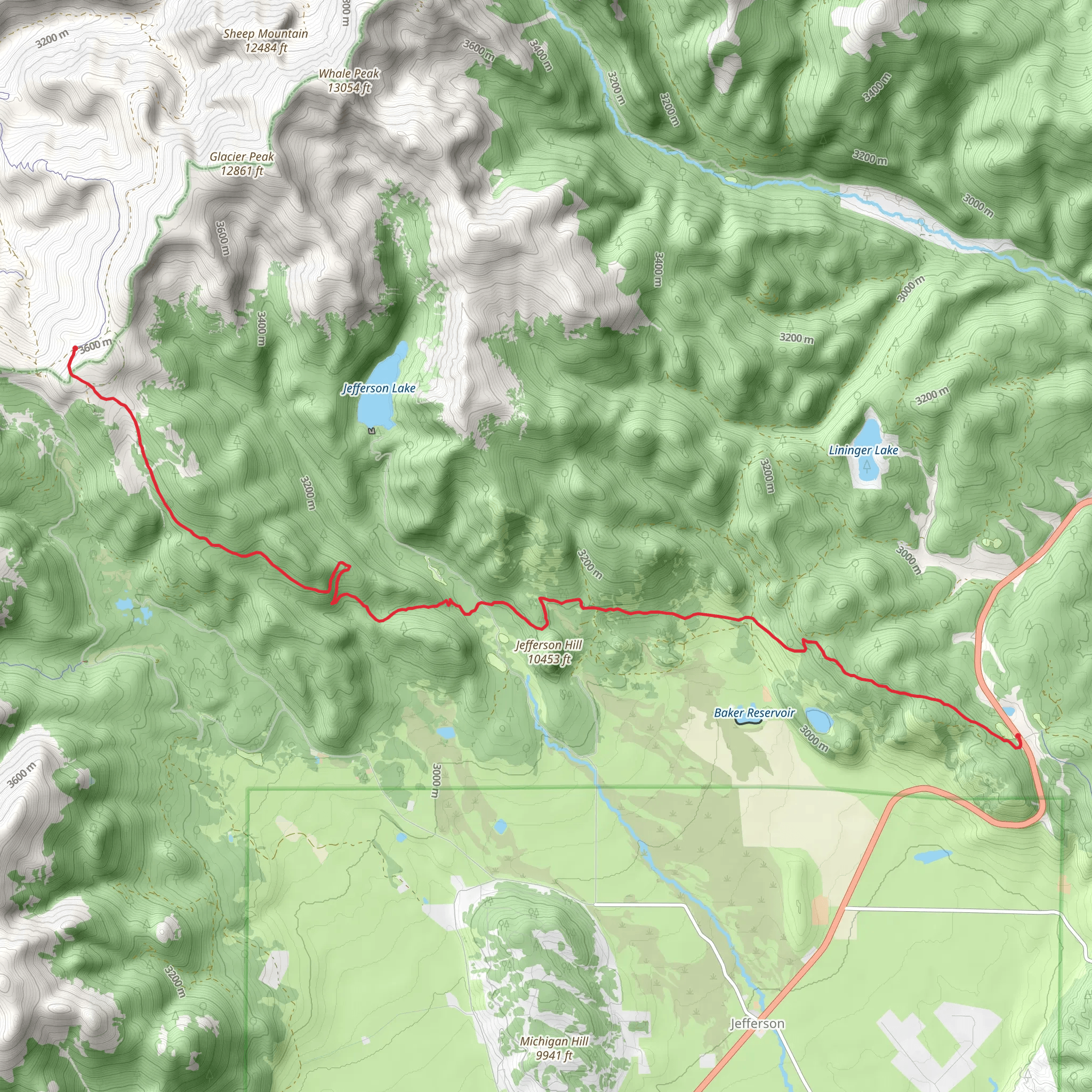 Colorado Trail - Kenosha Pass mobile static map