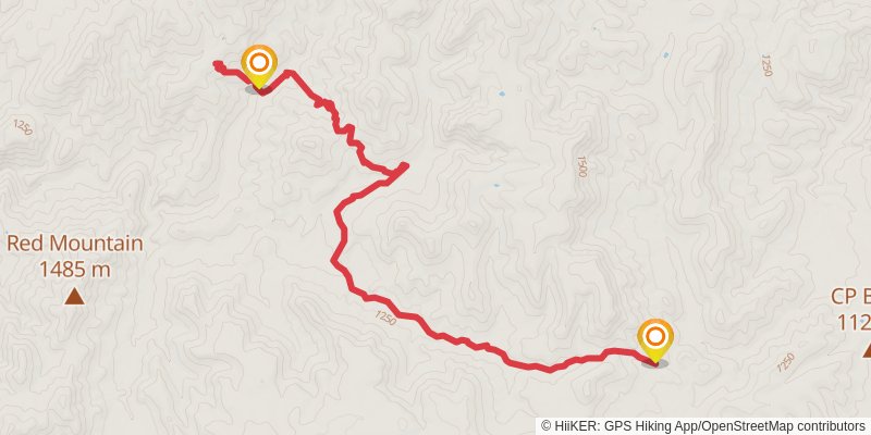 Hogan Trail stage 2 Map
