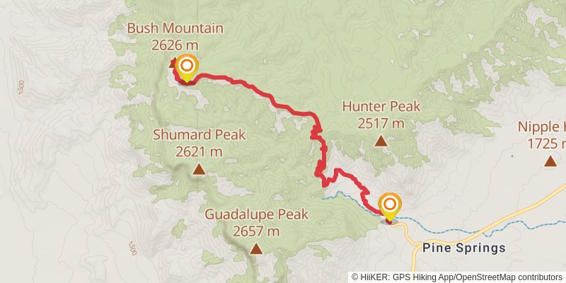 Bush Mountain Trail stage 2 Map