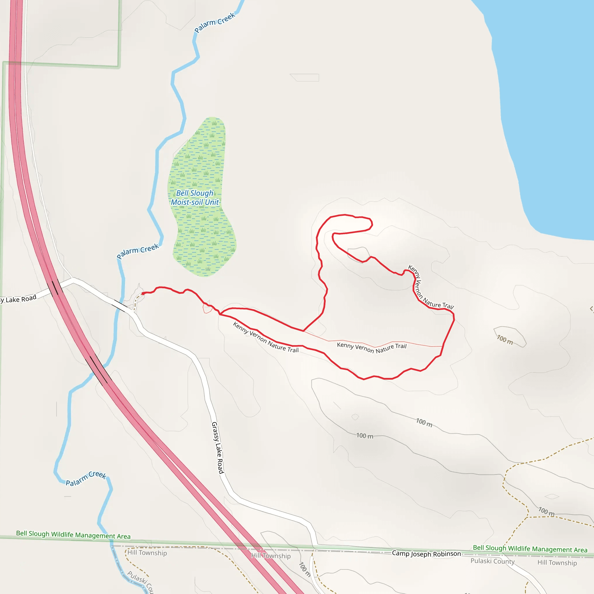 Kenny Vernon Nature Loop Trail mobile static map