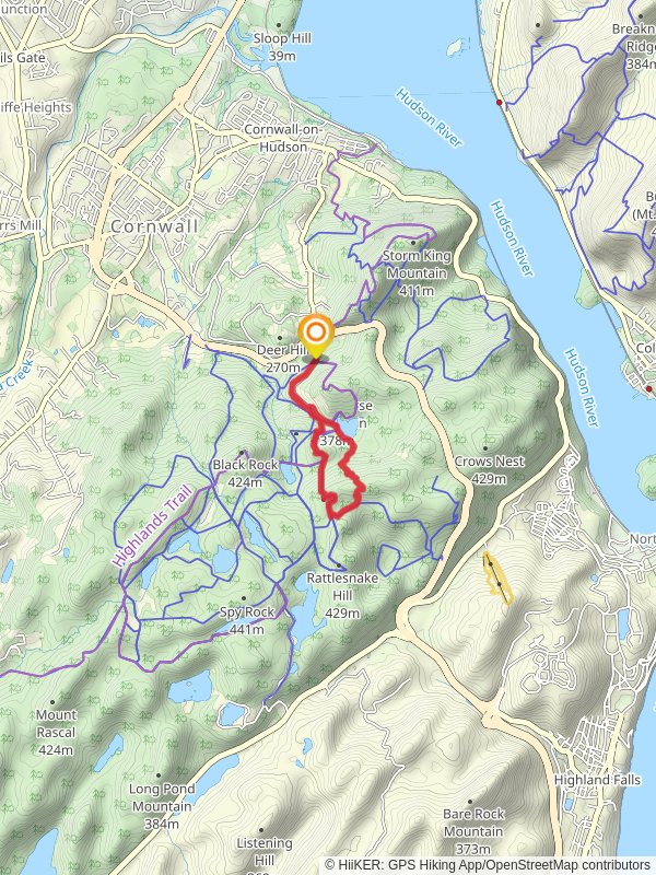 Hill of Pines and Upper Reservoir Loop Trail mobile static map