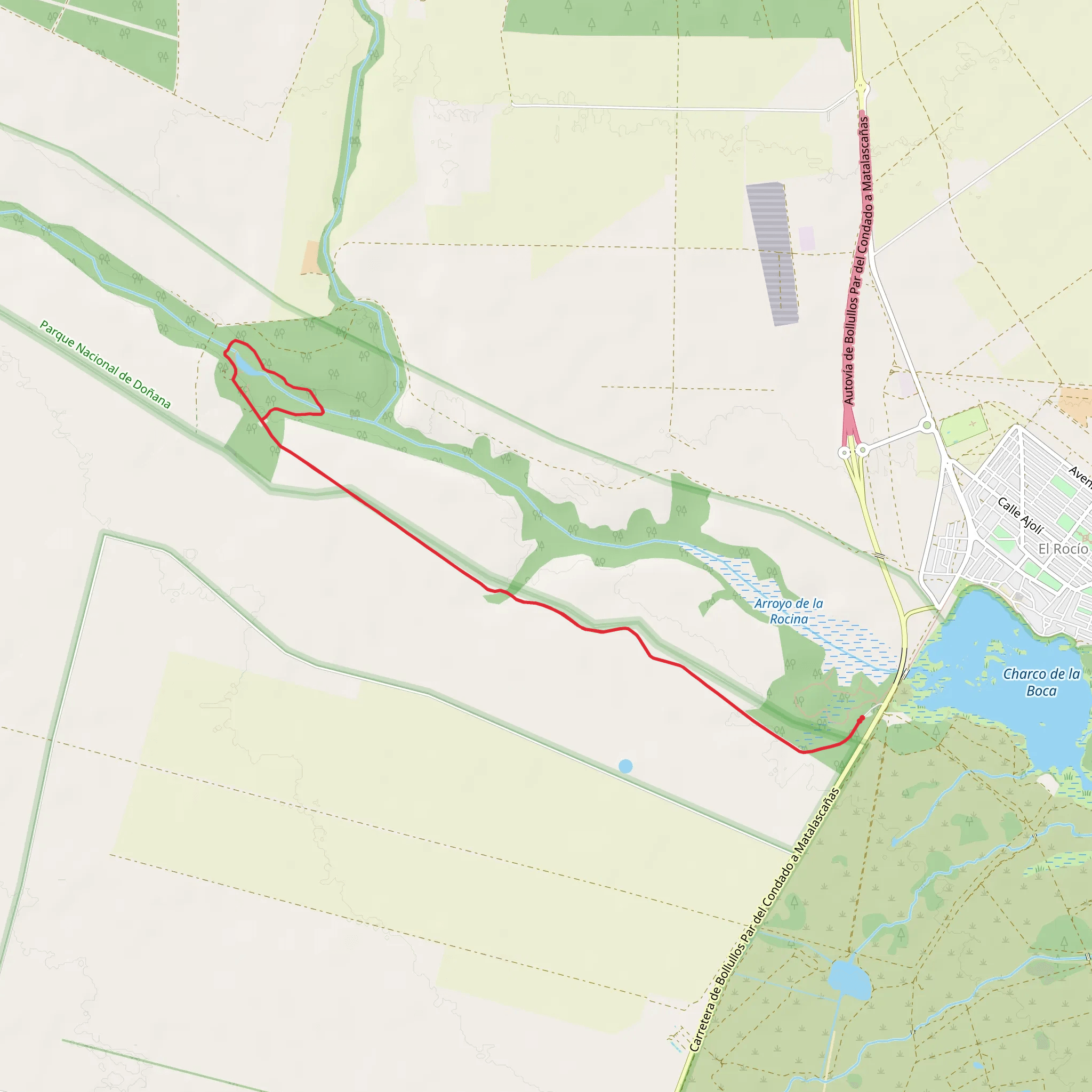 Charco del Acebrón mobile static map