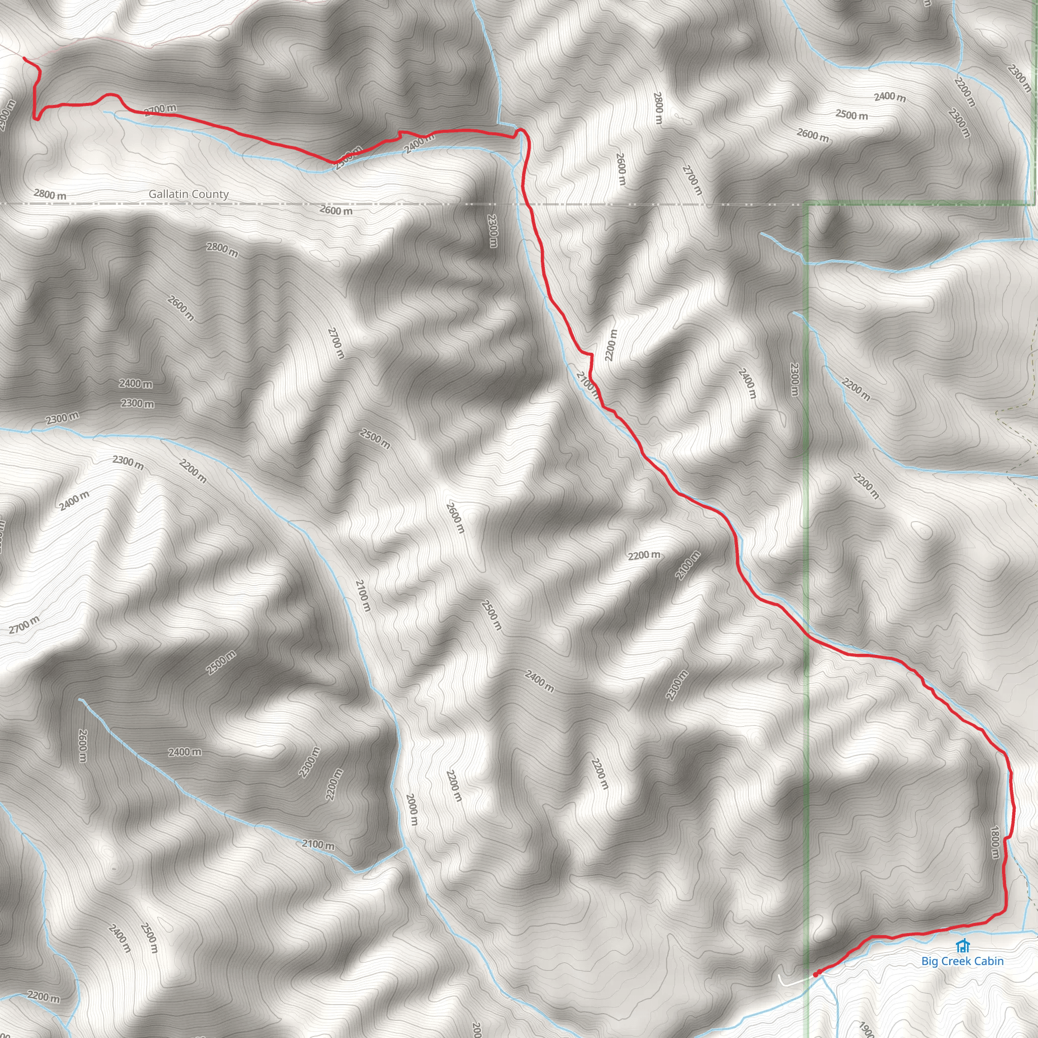 Lewis Creek Trail mobile static map