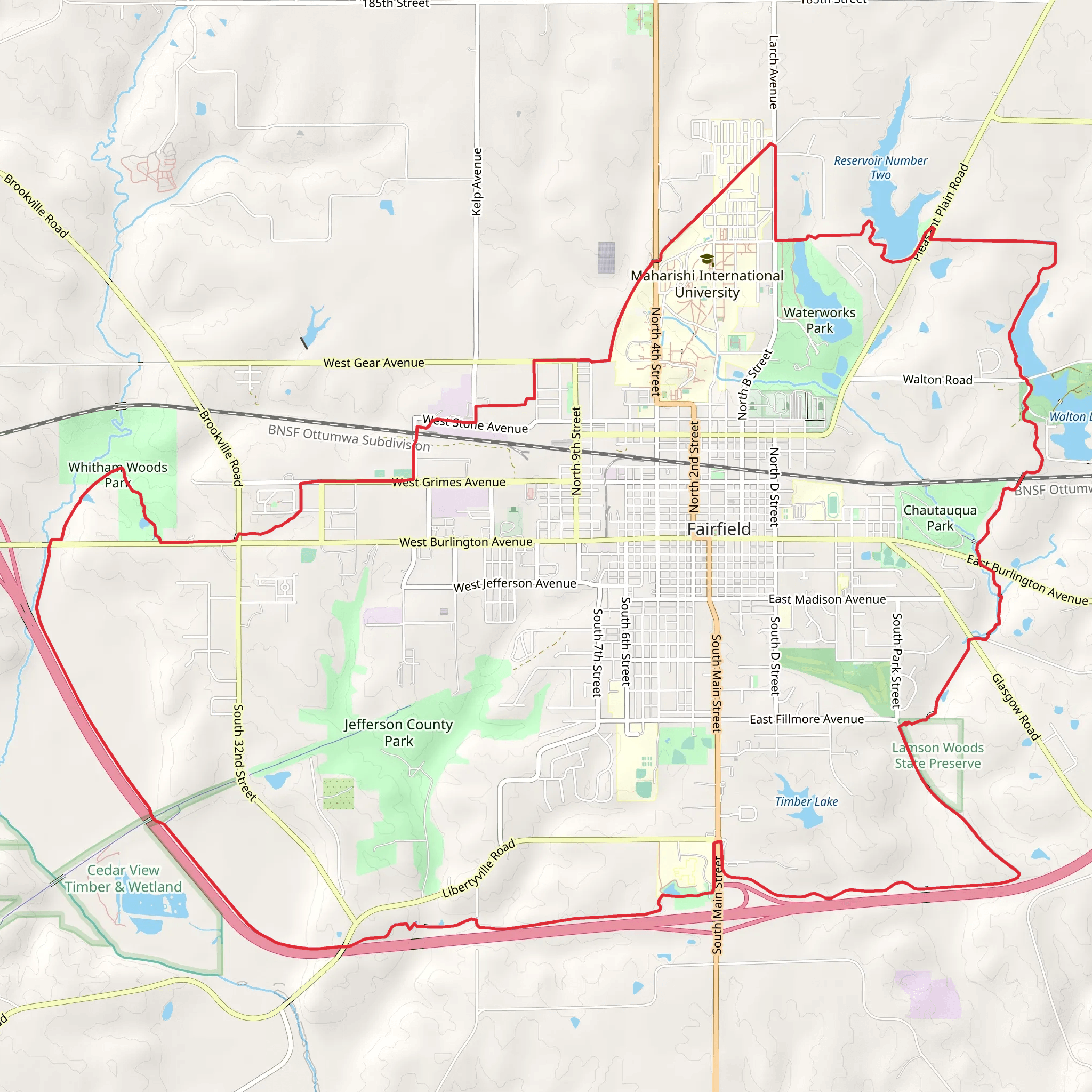 Fairfield Loop mobile static map