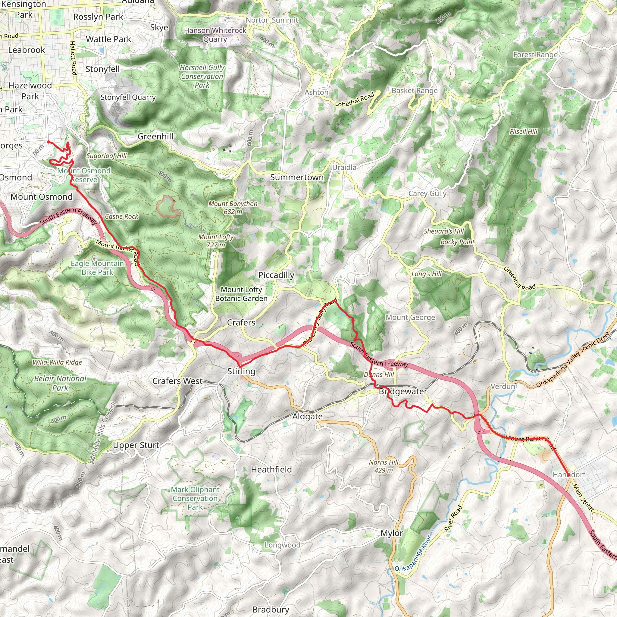 Pioneer Womens Trail mobile static map
