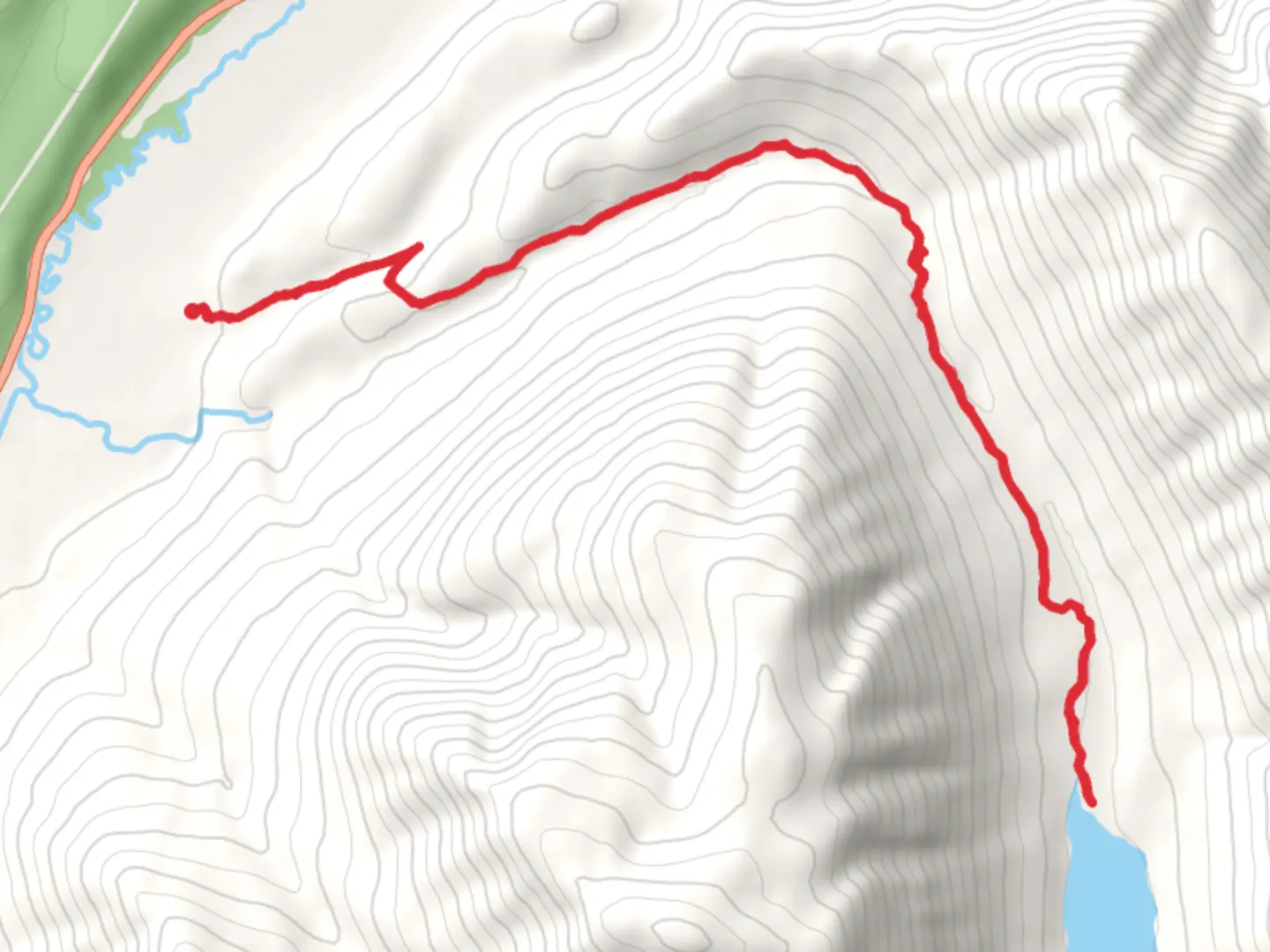 An image depicting the trail Crescent Creek Trail Out and Back and its surrounding area.