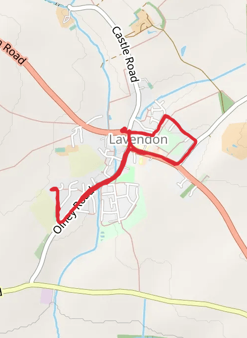 Milton Keynes - W6 Tue Walk Run - Walk Run (30m) mobile static map