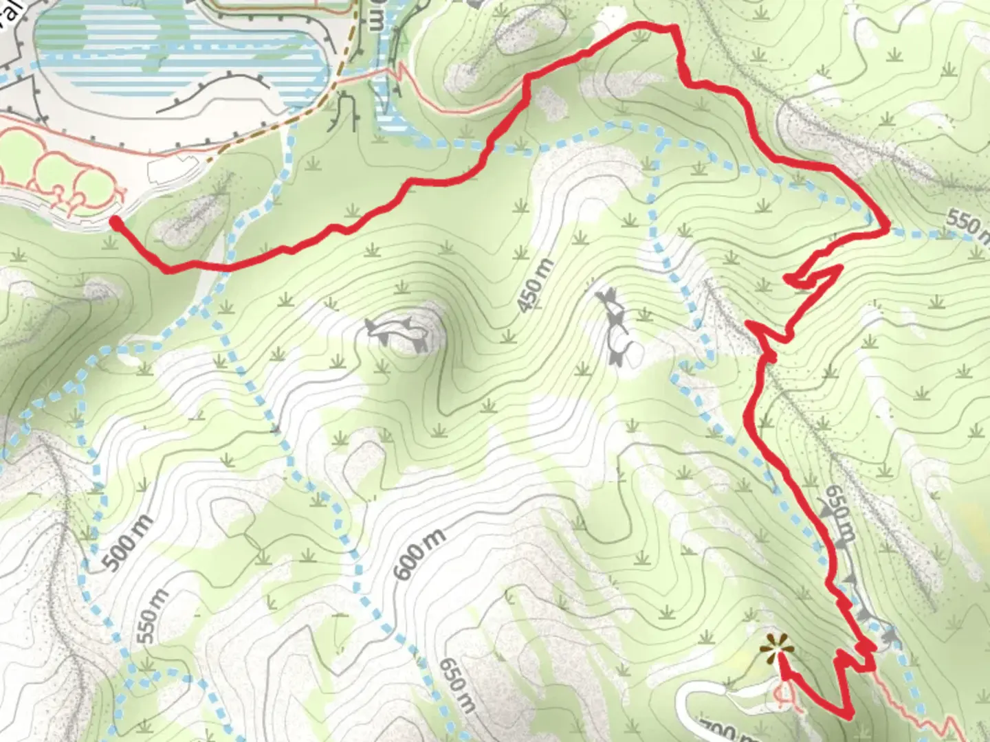 An image depicting the trail Dobbins Lookout via Holbert Trail and its surrounding area.
