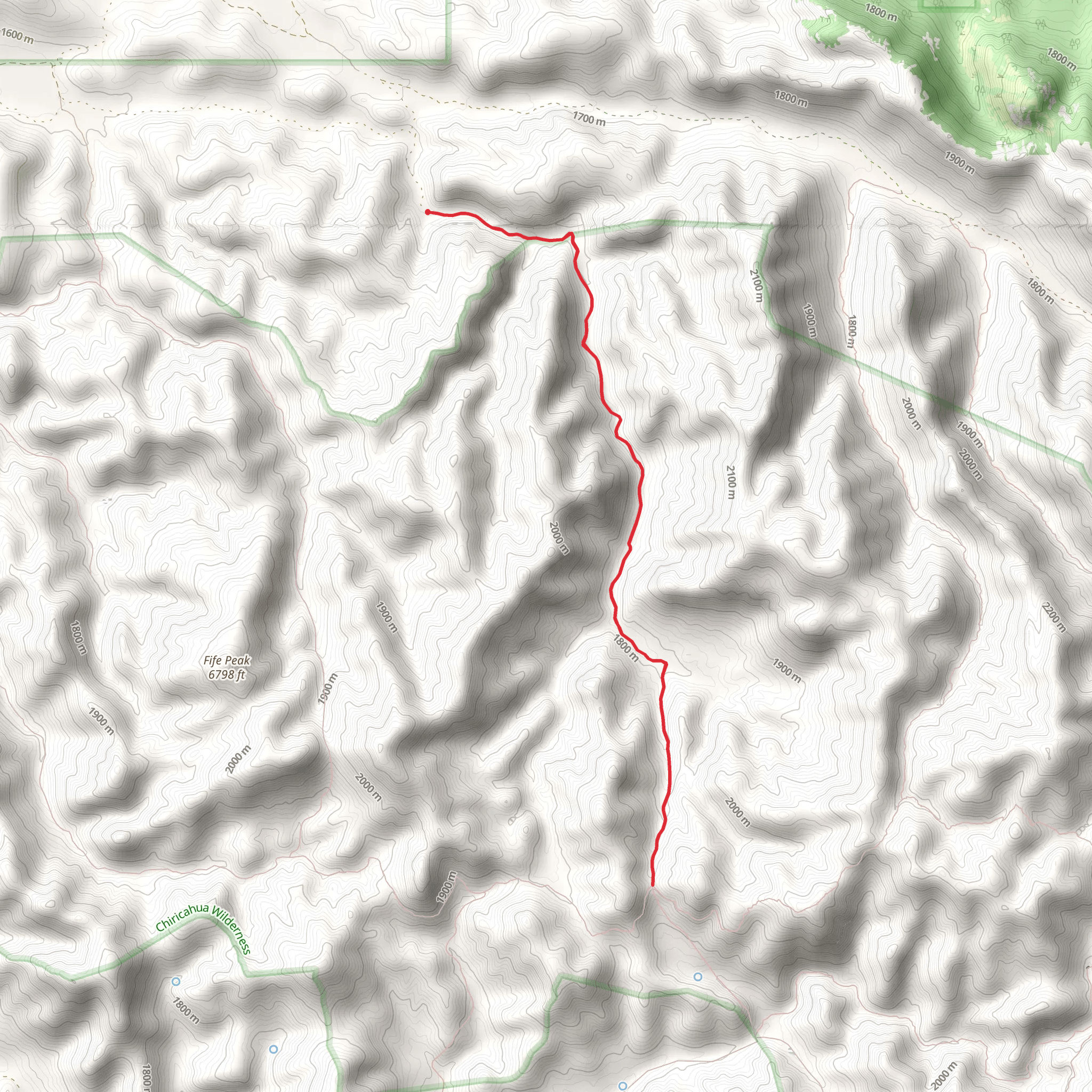 Fife Canyon Trail mobile static map