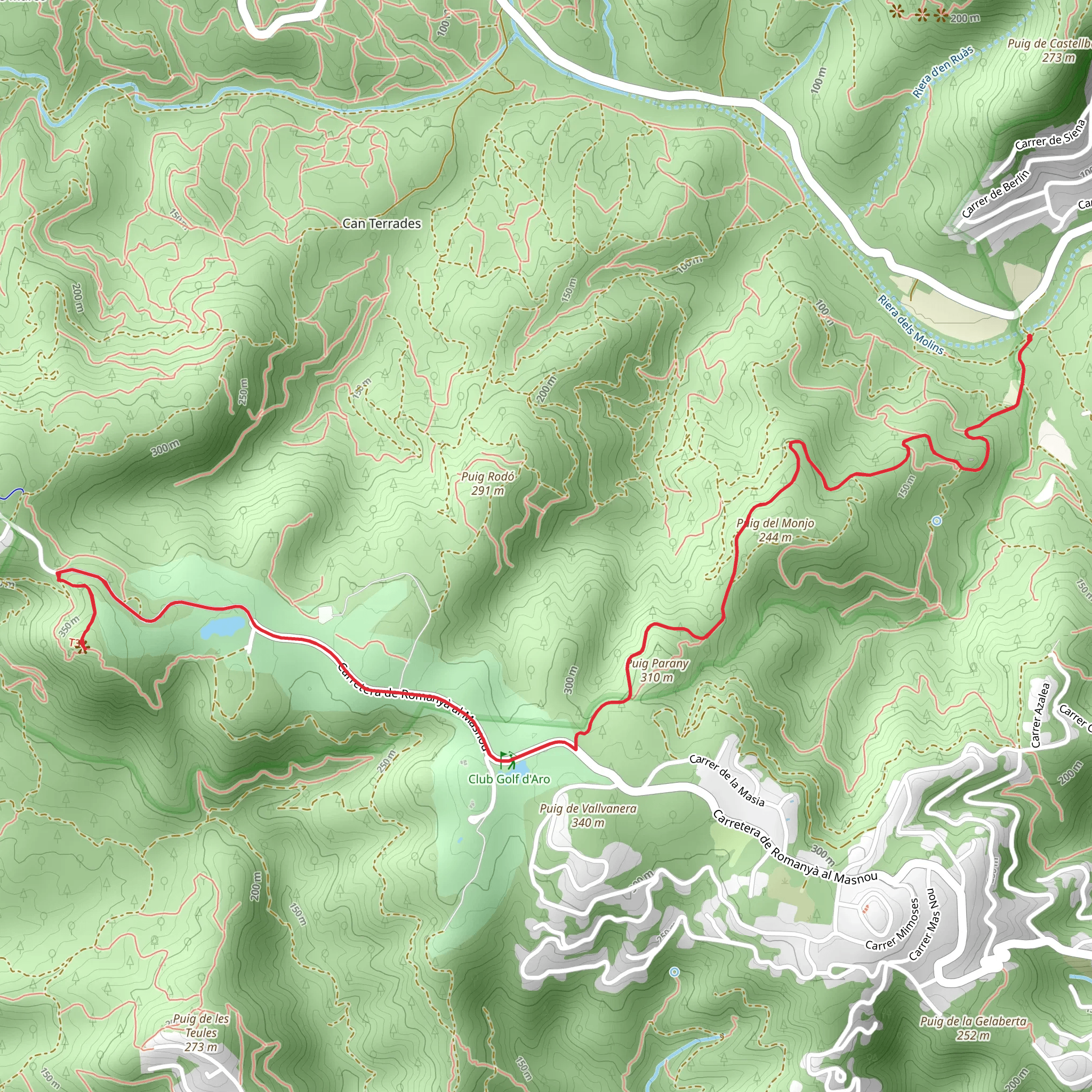 Path of Santa Maria de Fenals SL C 31 mobile static map