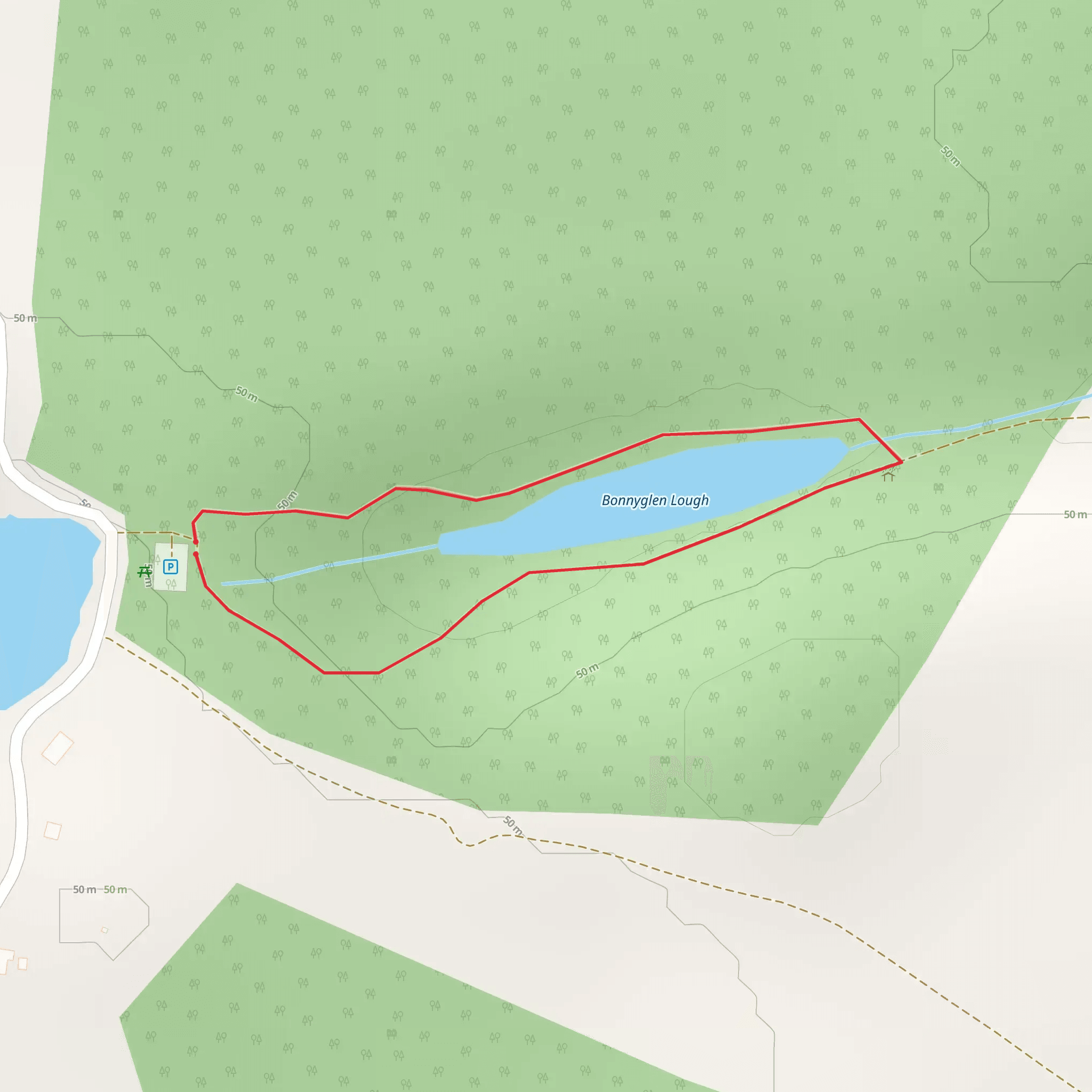 Bonny Glen Wood - Bonny Glen Walk mobile static map