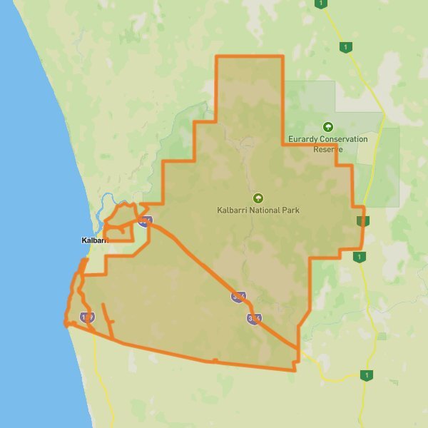 Kalbarri National Park mobile static map