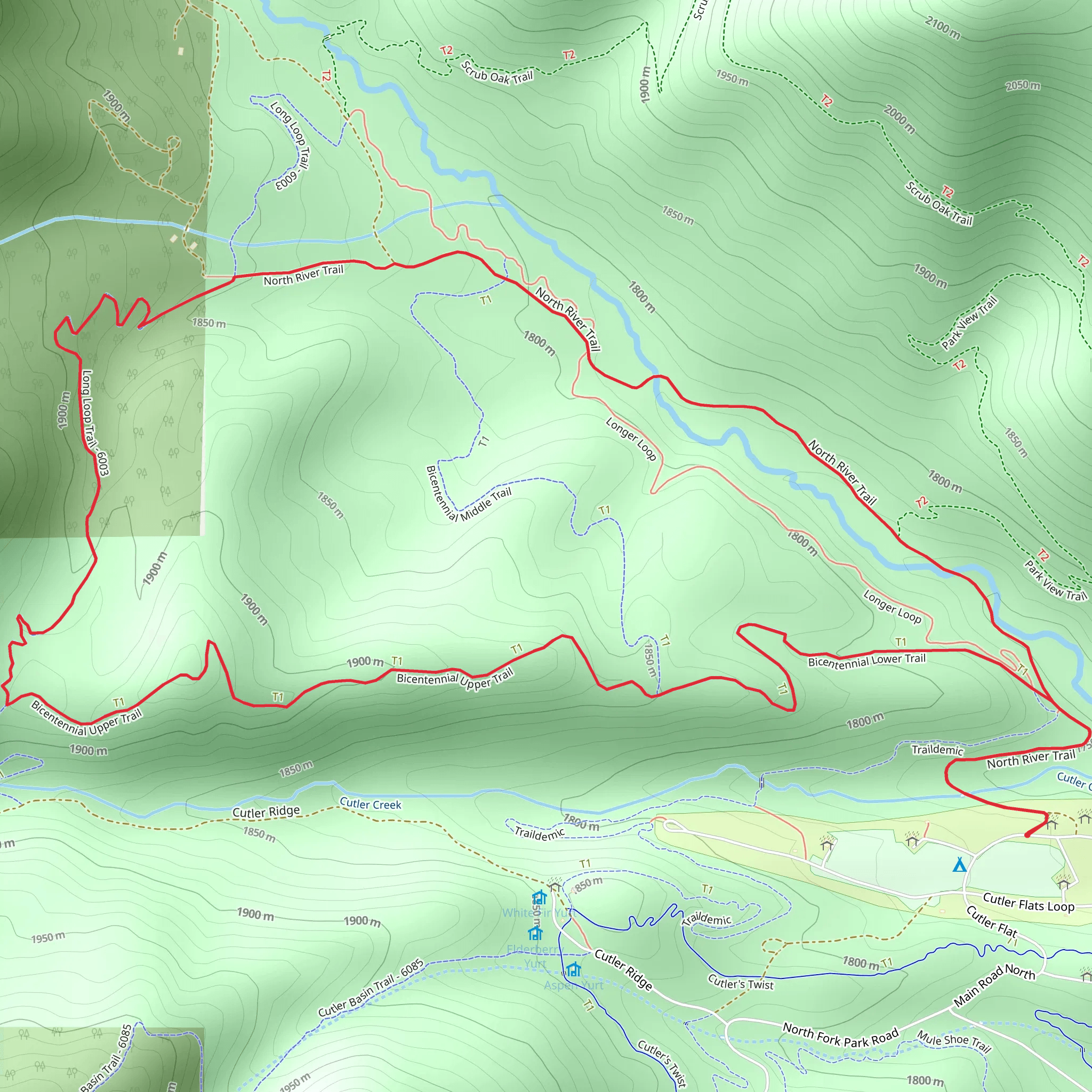 Bicentennial Lower Trail and North River Trail mobile static map