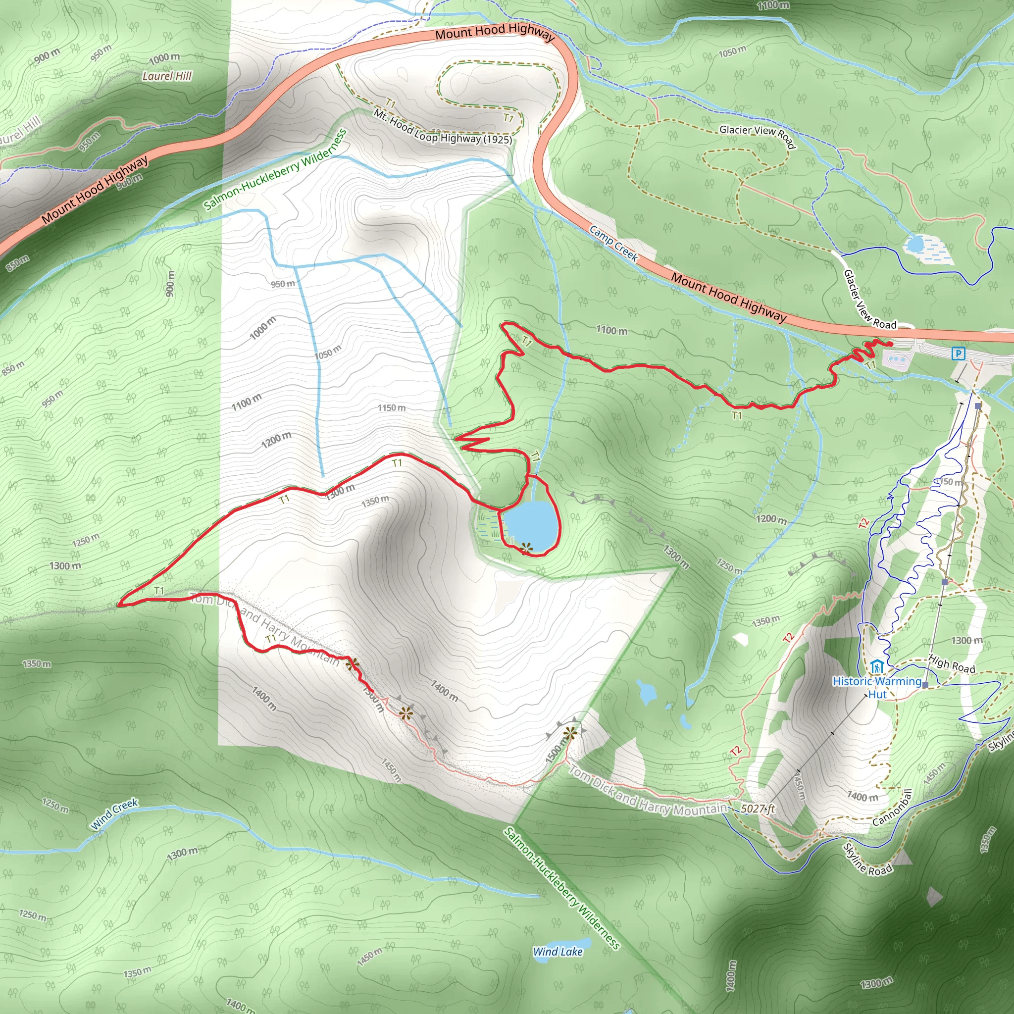 Mirror Lake Loop via Mirror Lake Trail mobile static map