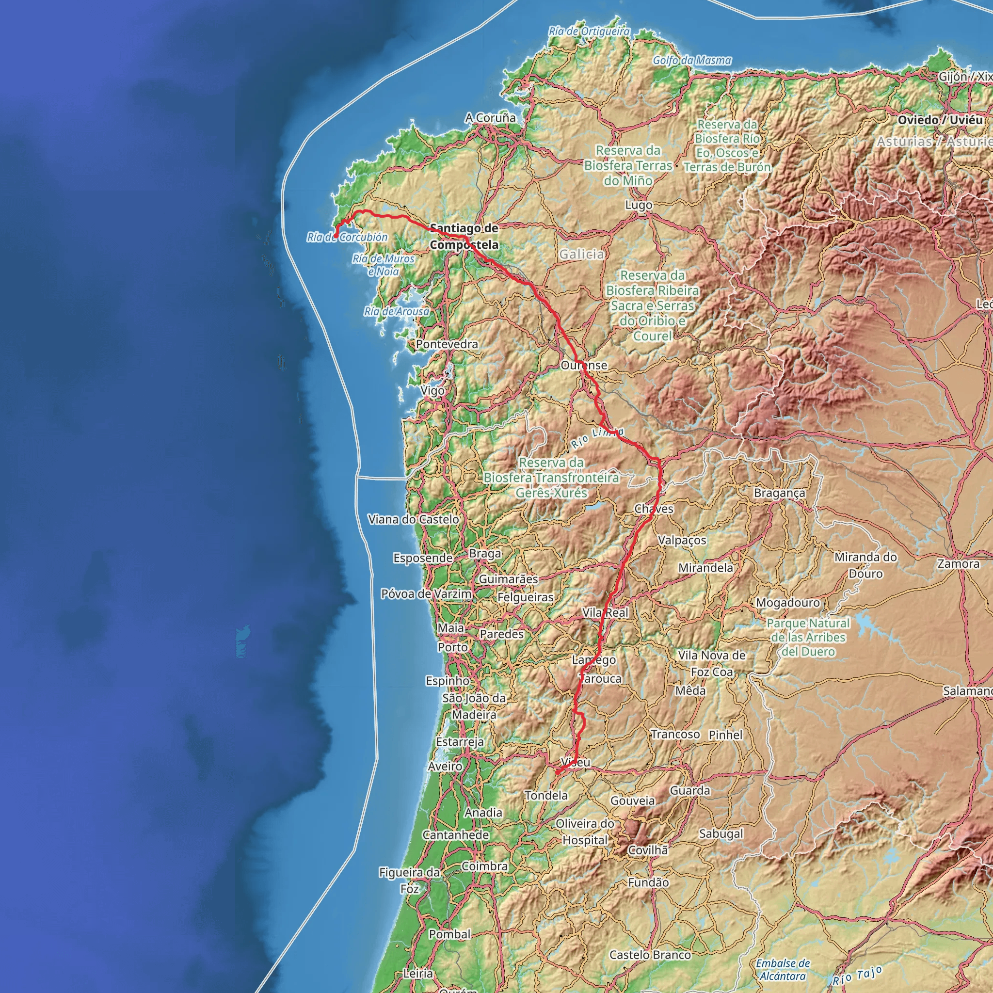 Camino Portugues do Interior mobile static map