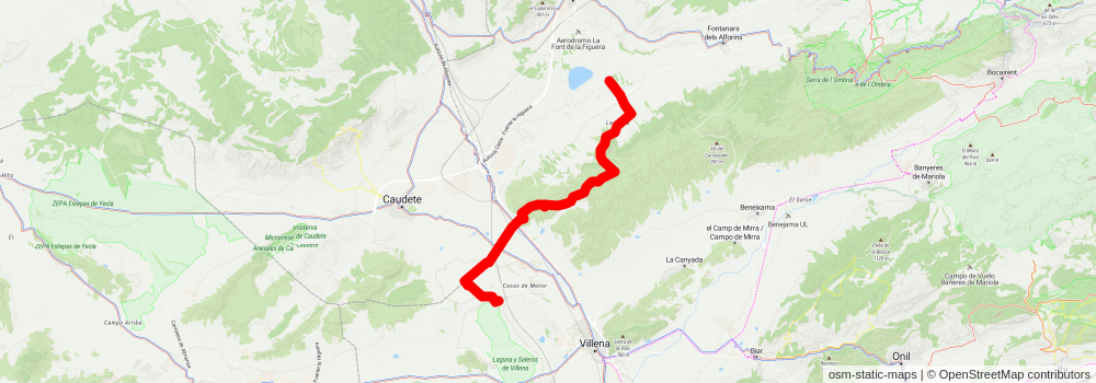 Bridge of Mirrors - La Encina - Santa Eulalia - Las Virtudes - La Zafra PR CV 197 stage 2 Map