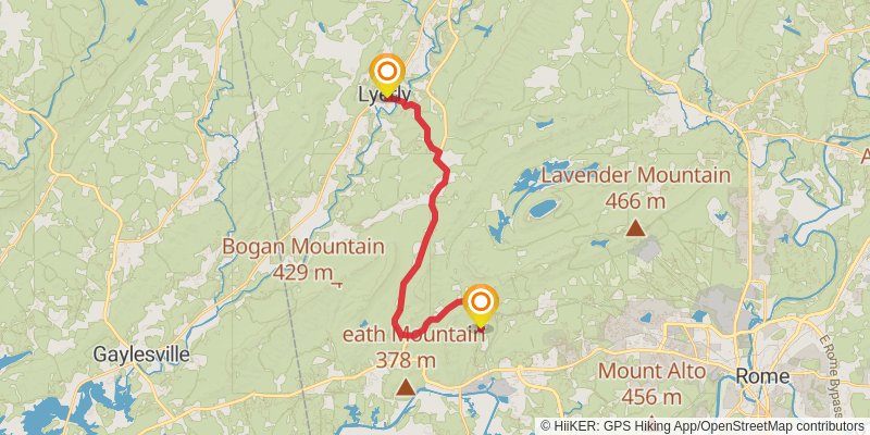 Great Eastern Trail (Incomplete) stage 37 Map