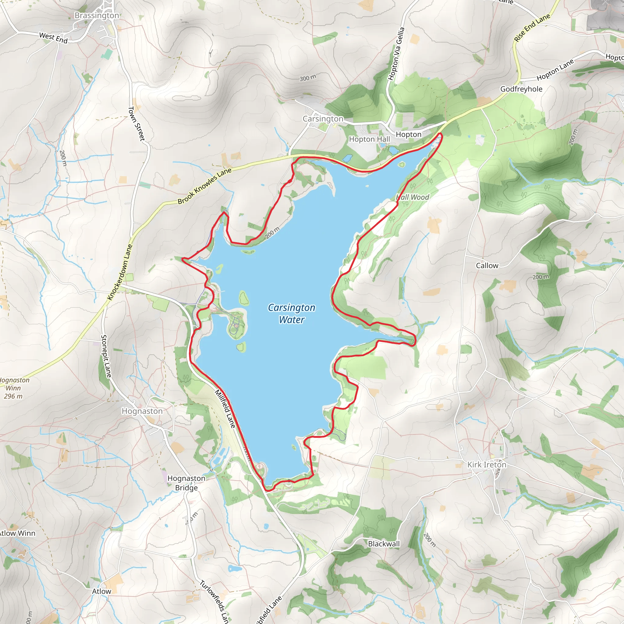 Carsington Water Loop mobile static map