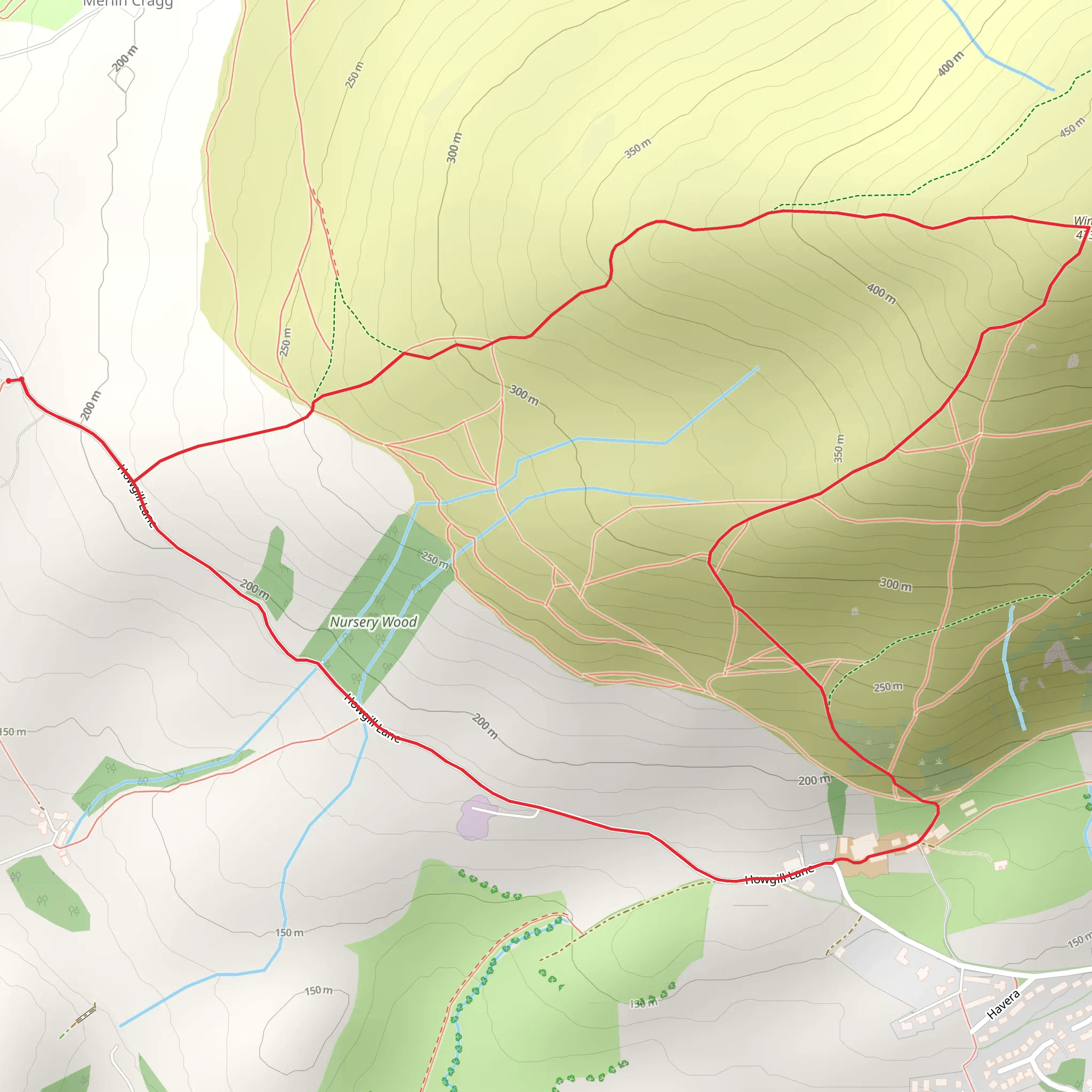 Winder and Nursey Wood Loop mobile static map
