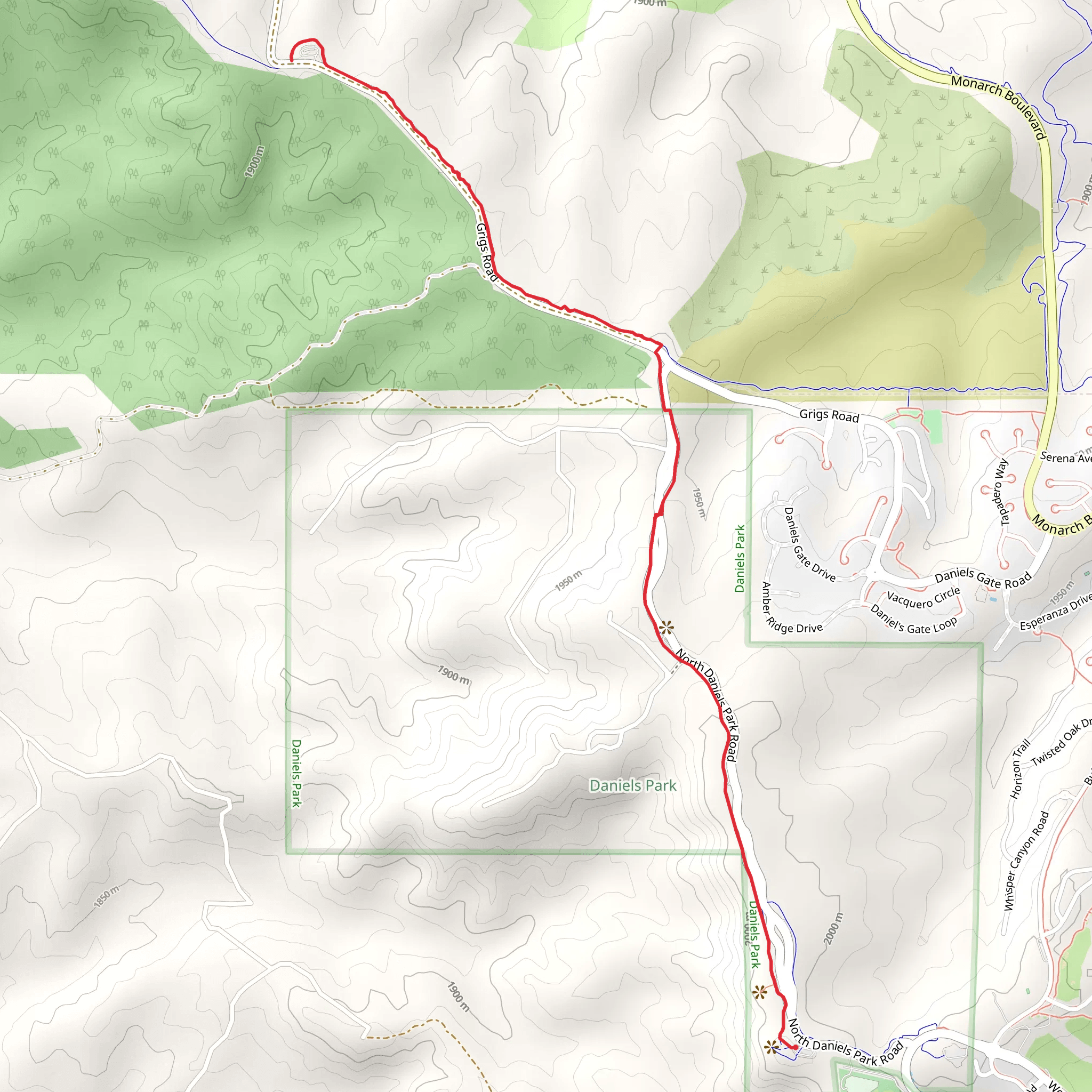 Daniels Park Regional and East-West Regional Trail mobile static map