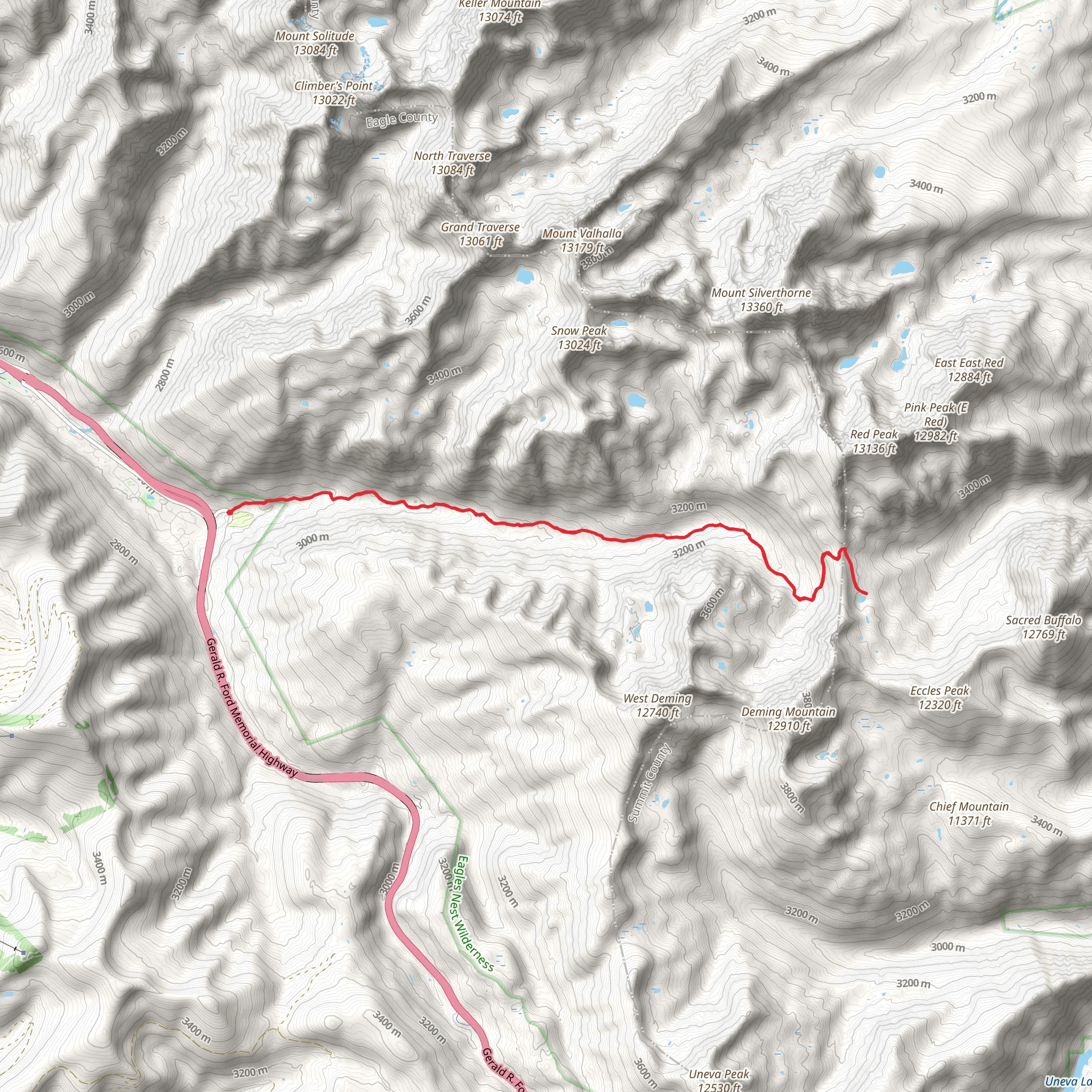Gore Creek Trail mobile static map