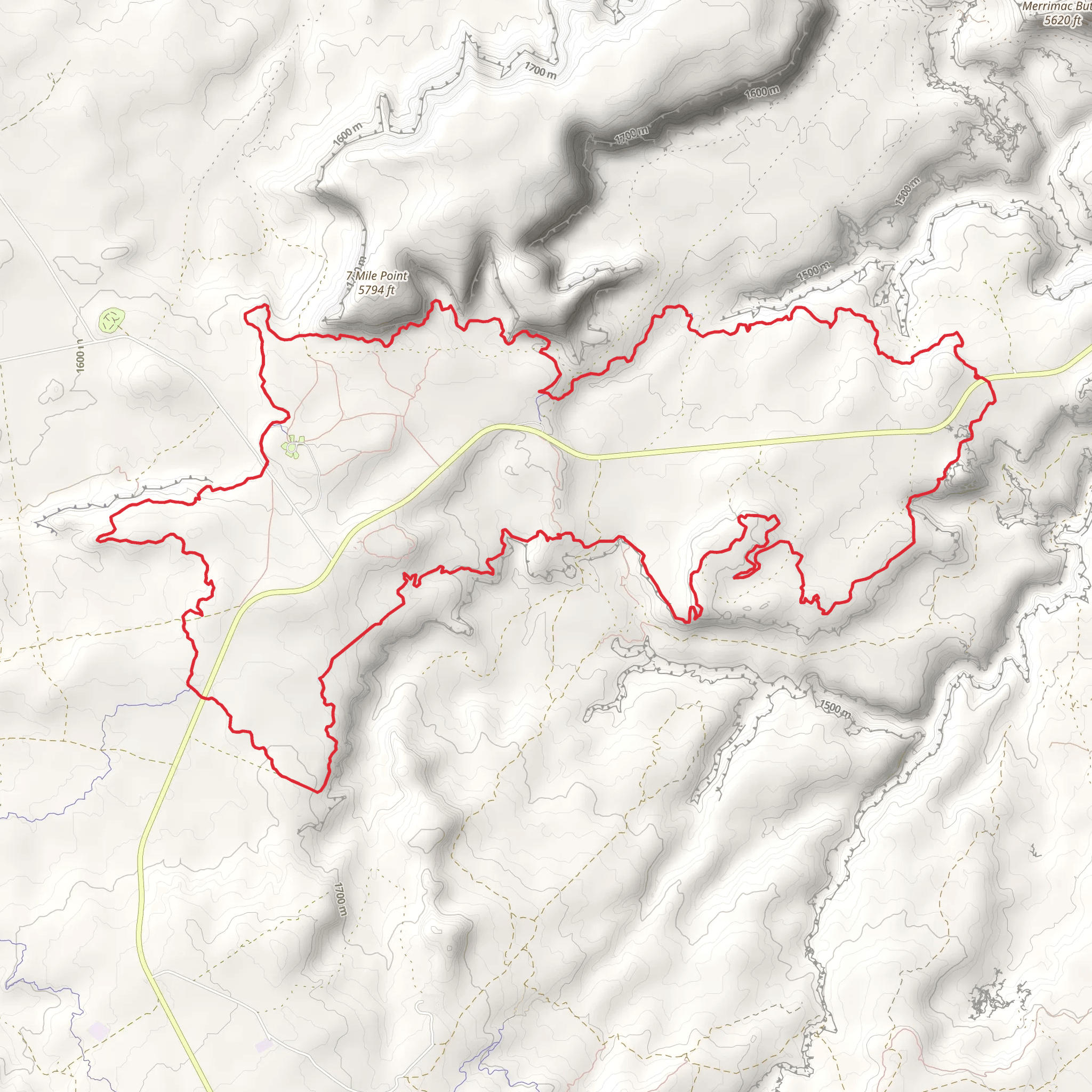 Rocky Tops, Big Lonely and Big Mesa Loop Trail mobile static map