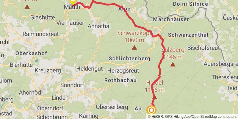 Goldsteig stage 20 Map