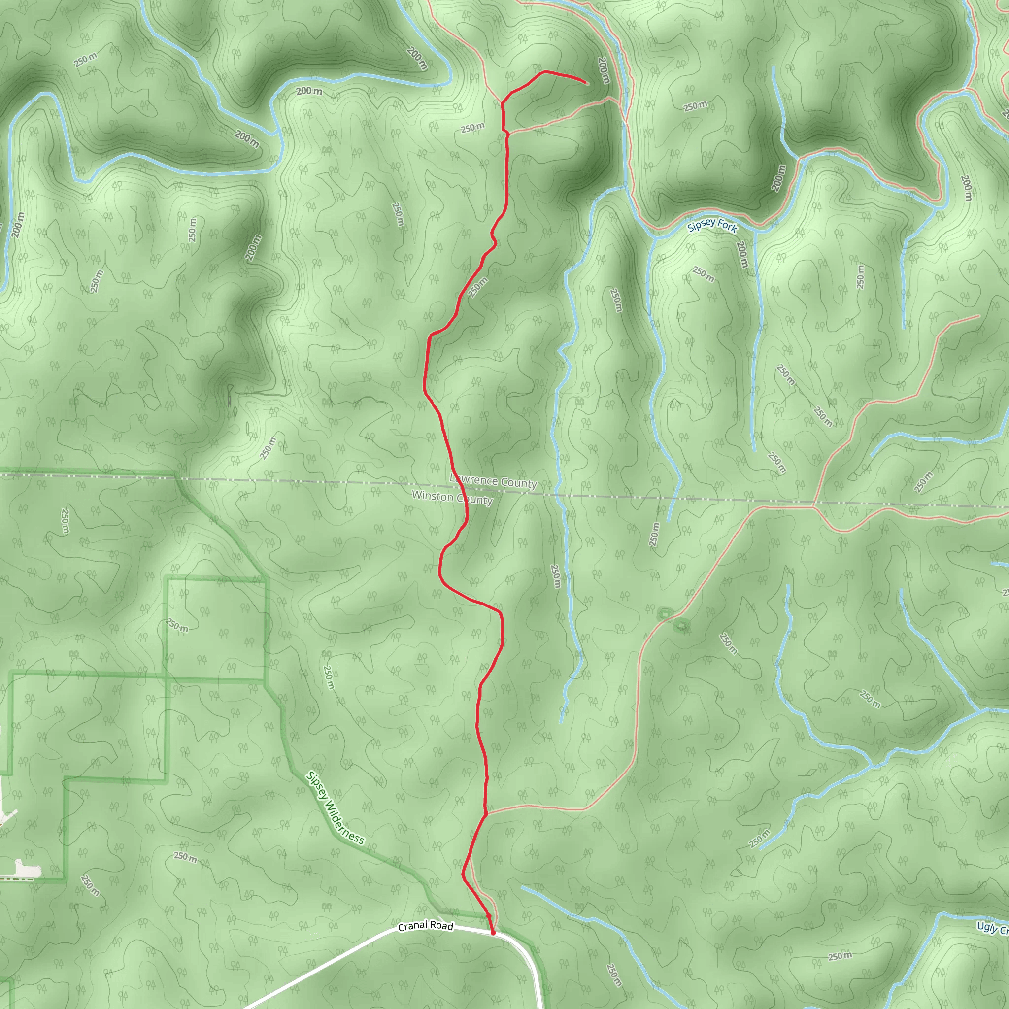 Rippey Wild Hiking Trail mobile static map