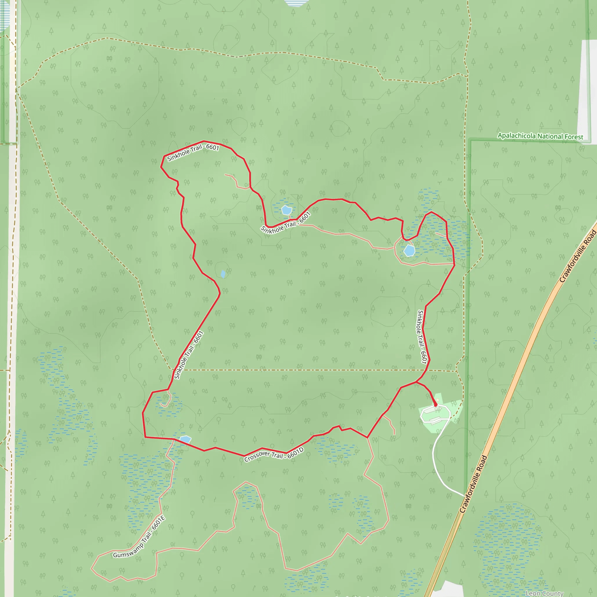Sinkhole Loop Trail mobile static map