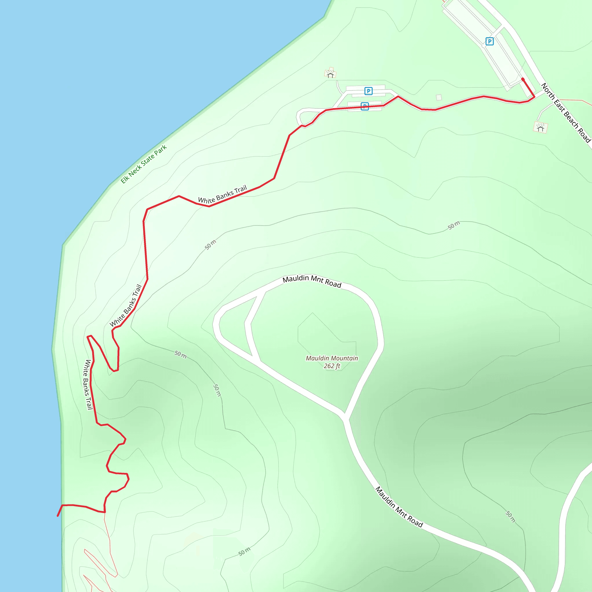 White Banks Trail mobile static map