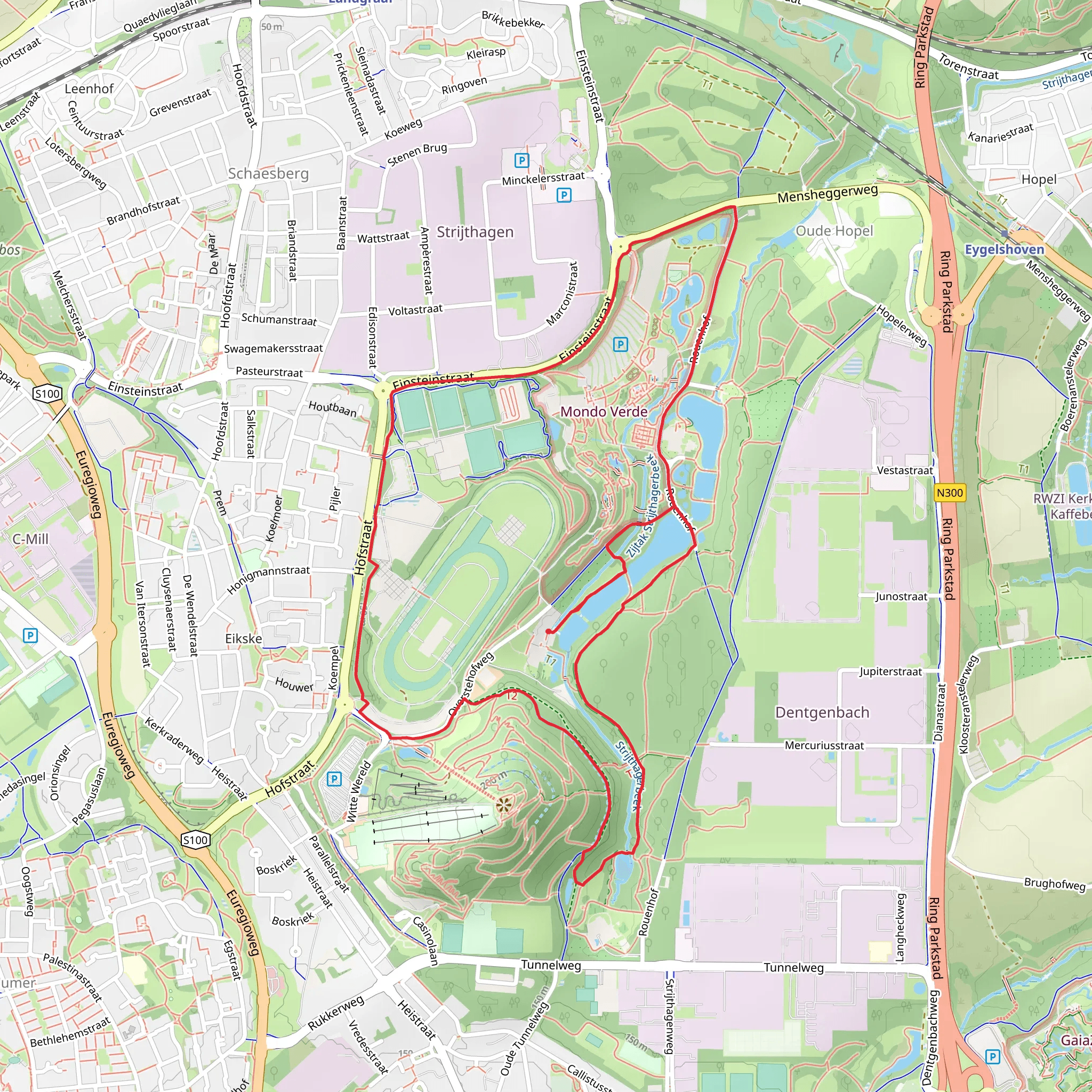 Strijthagerbeek via Gravenrode Route mobile static map