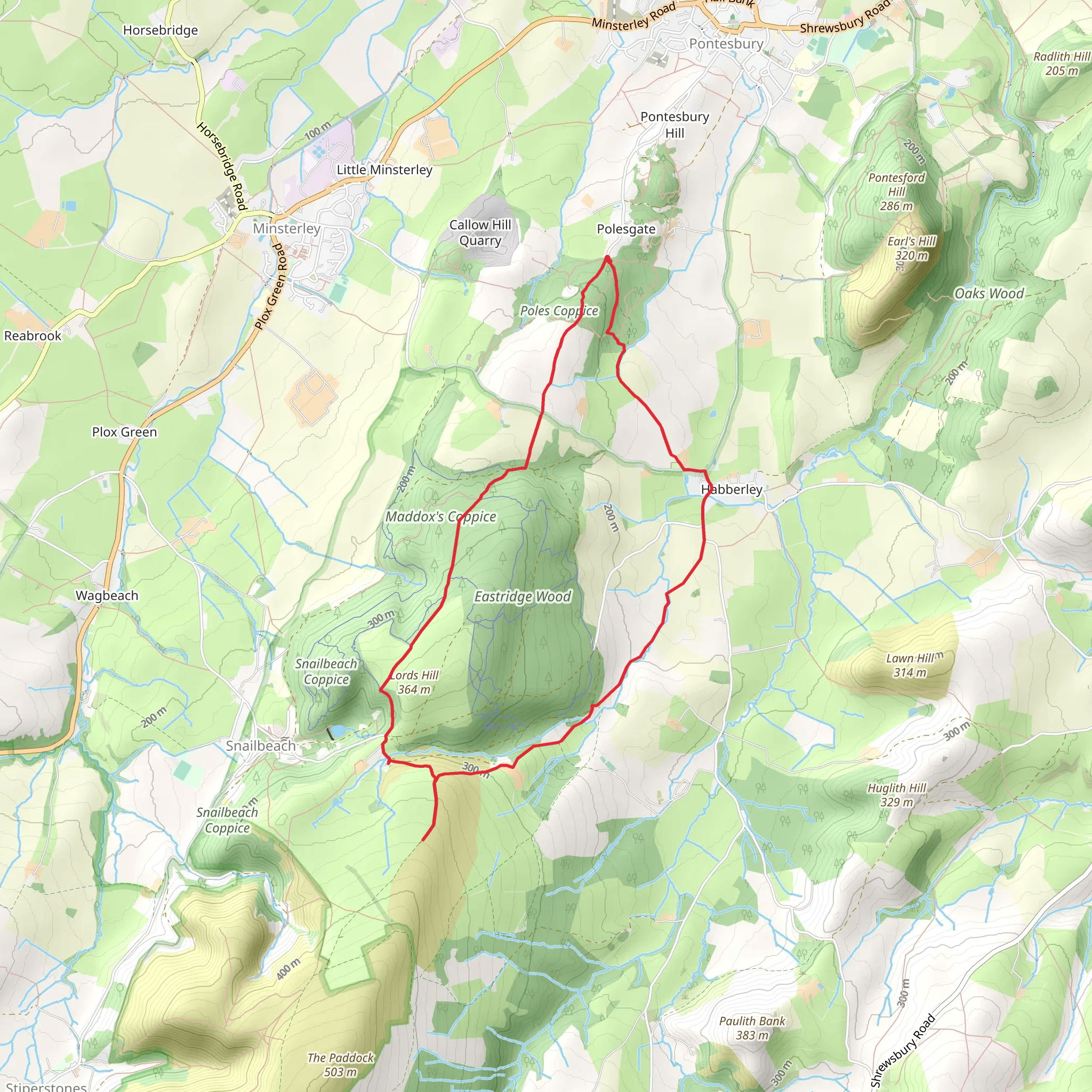 Eastridge Wood Loop - Polesgate mobile static map
