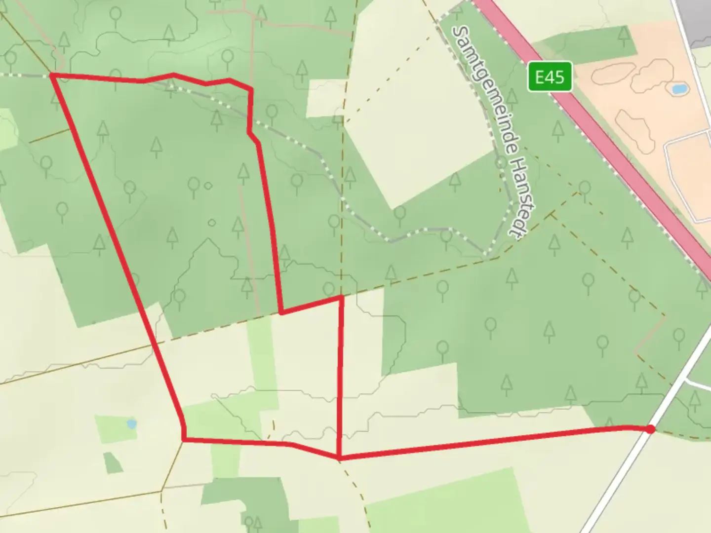 An image depicting the trail Steinbeckswriete Loop and its surrounding area.