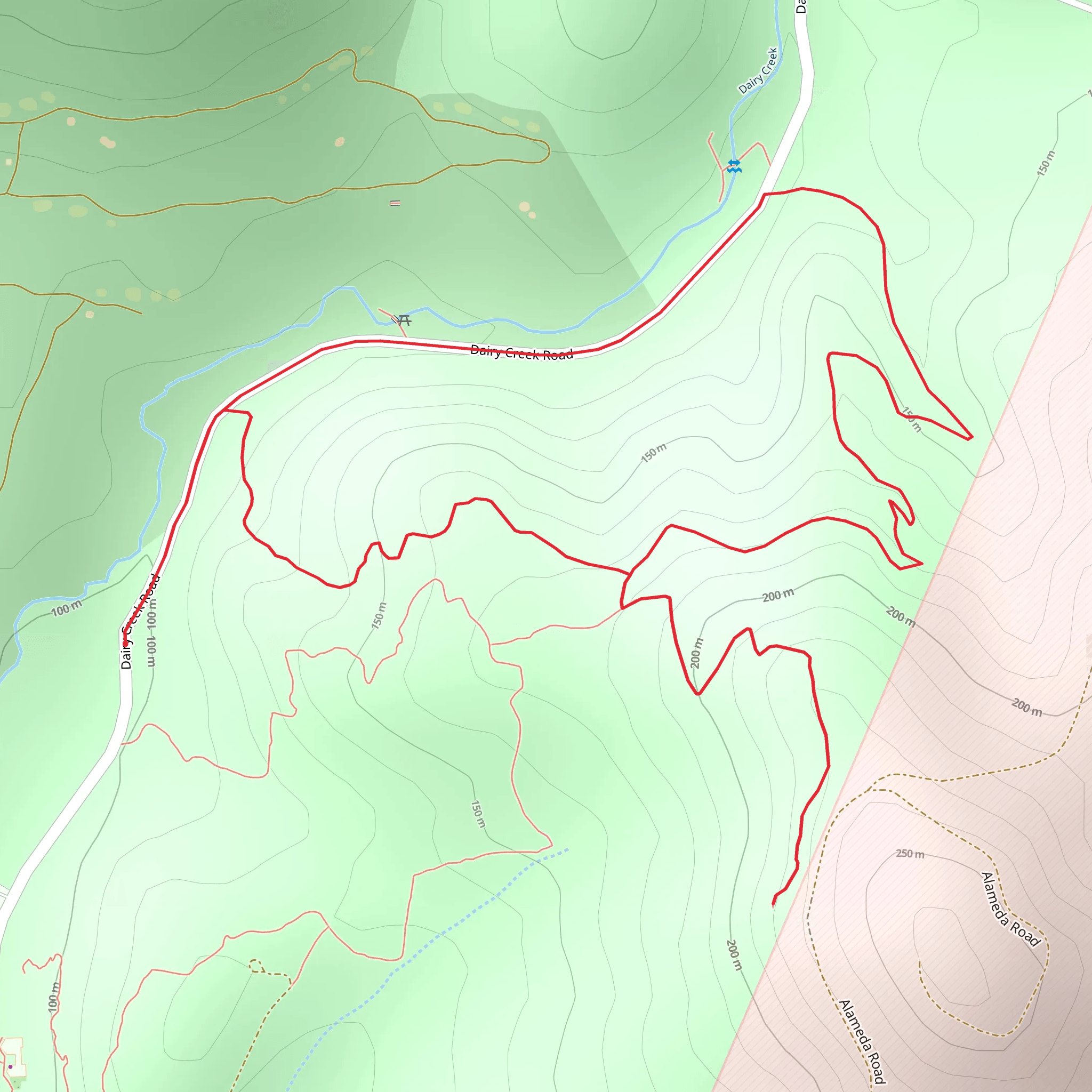 El Chorro Regional Park - Dairy Creek Loop mobile static map