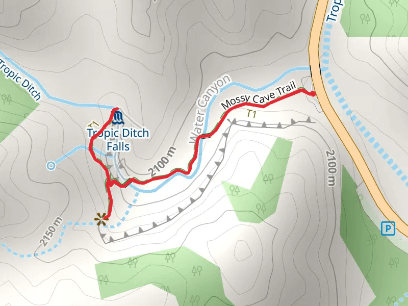 Mossy Cave and Waterfall Trail