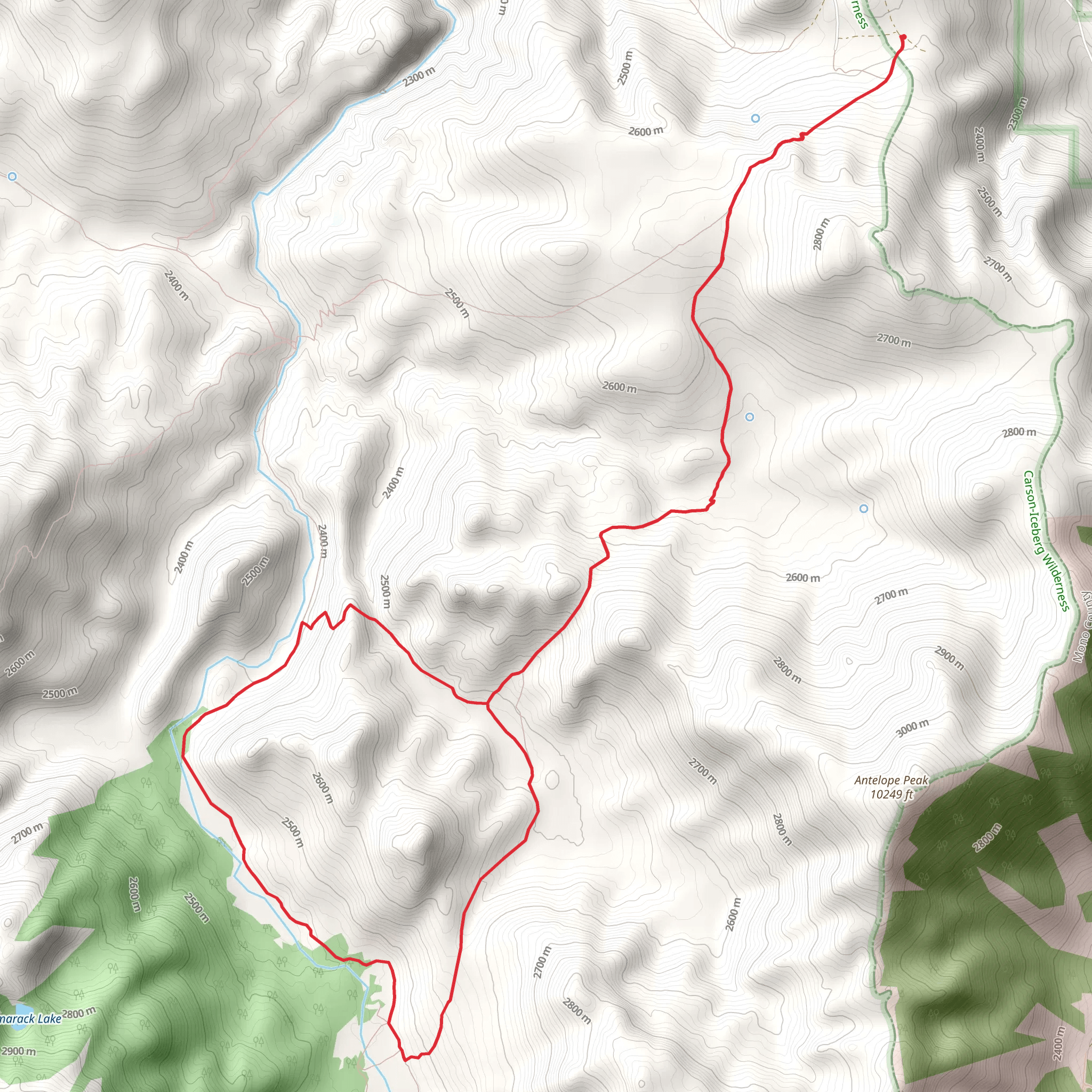 Llewellyn Falls and Silver King Creek Loop mobile static map