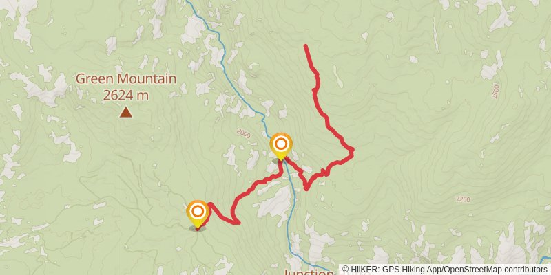 Snake Meadow Trail via Mammoth Trail stage 2 Map