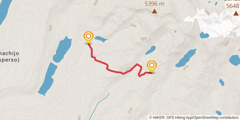 Cordillera Real Traverse alt 2 Map