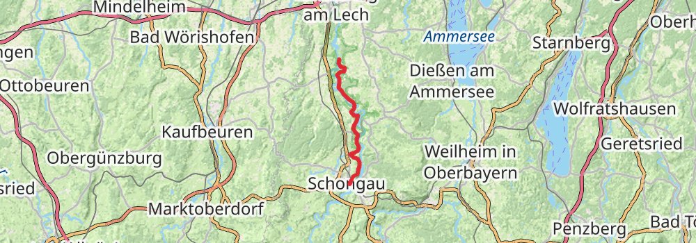 Romantische Straße stage 22 Map