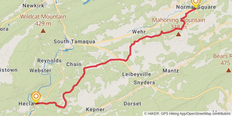 Appalachian Trail - Pennsylvania stage 11 Map