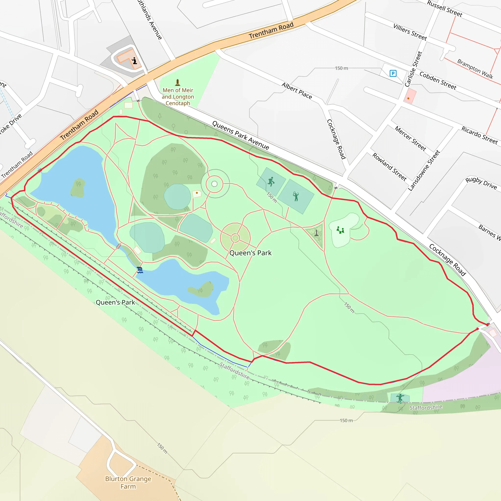 Queen's Park Loop mobile static map