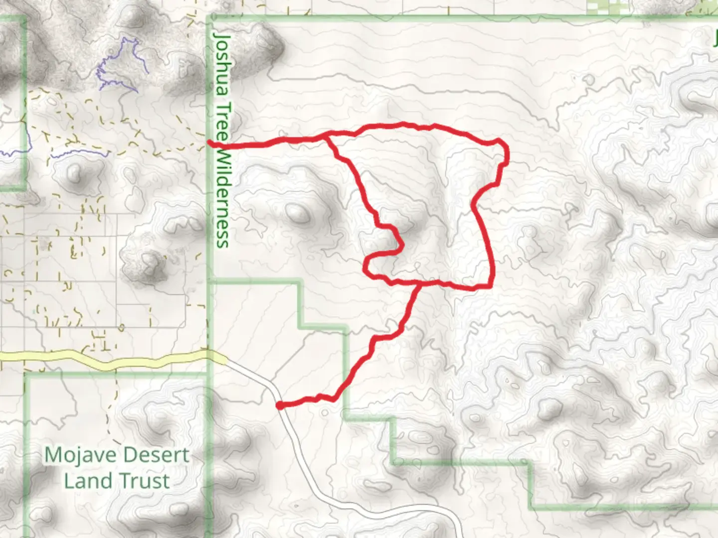 An image depicting the trail Burro Loop Trail via North Canyon Trail and its surrounding area.