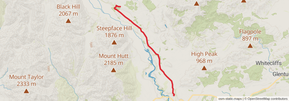 Te Araroa South Island stage 33 Map