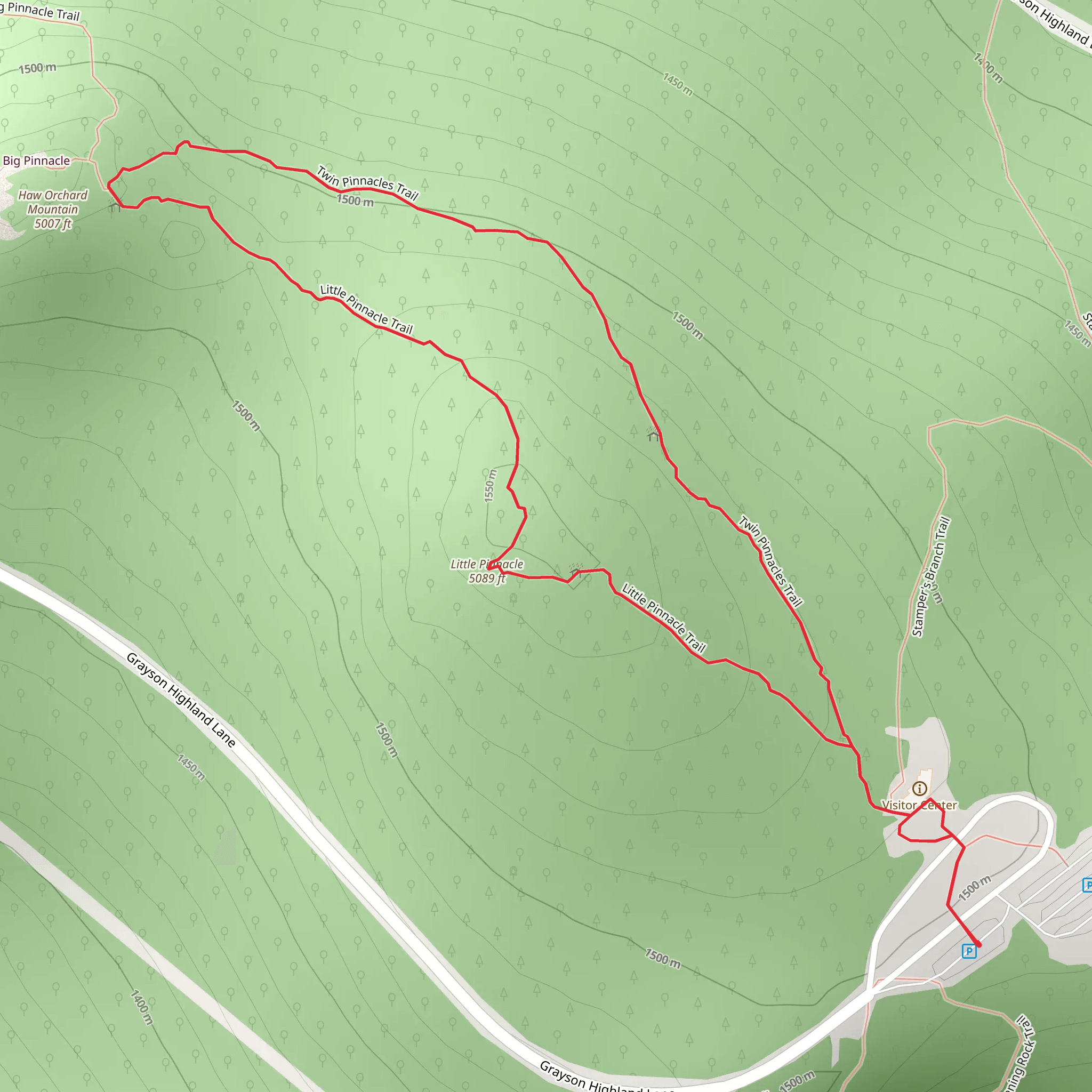 Little Pinnacle Loop mobile static map