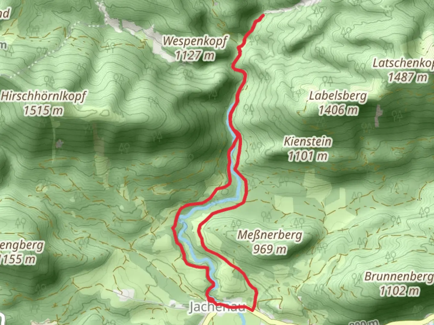 An image depicting the trail Grosse Laine via Traumpfad Muenchen Venedig and its surrounding area.