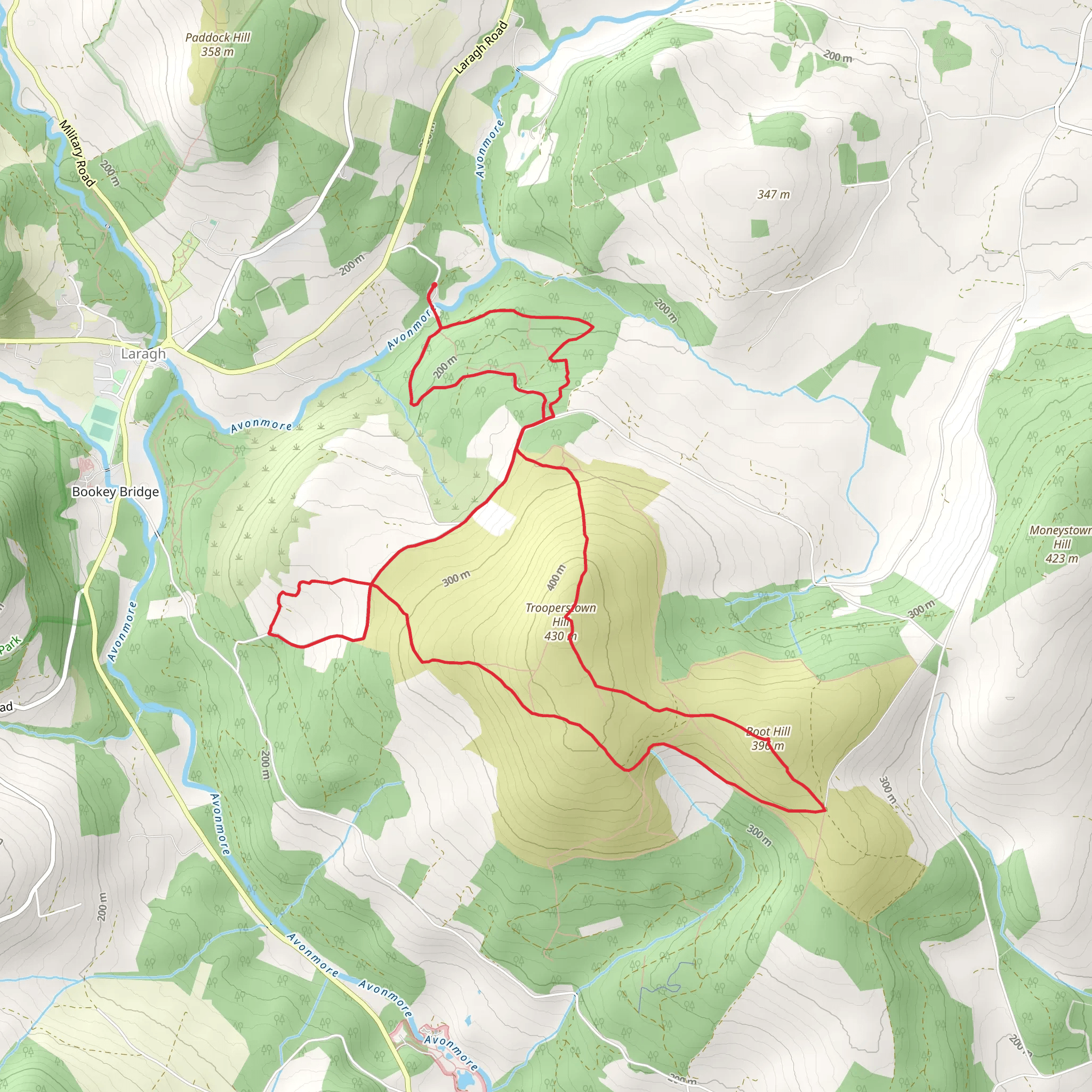 Trooperstown Hill mobile static map