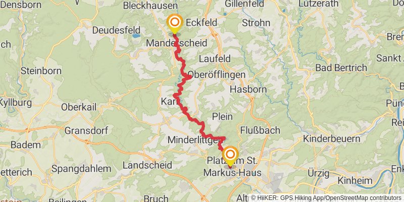 Der Lieserpfad stage 3 Map