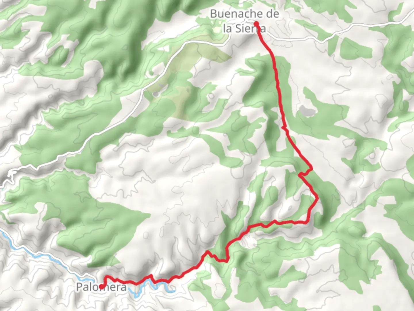 An image depicting the trail Route of the Frowns PR CU 35 and its surrounding area.