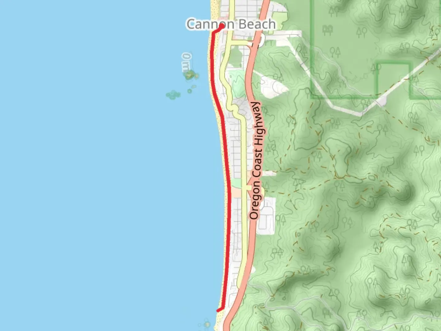An image depicting the trail Haystack Hill State Park - Oregon Coast Trail and its surrounding area.
